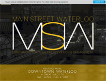 Tablet Screenshot of mainstreetwaterloo.org